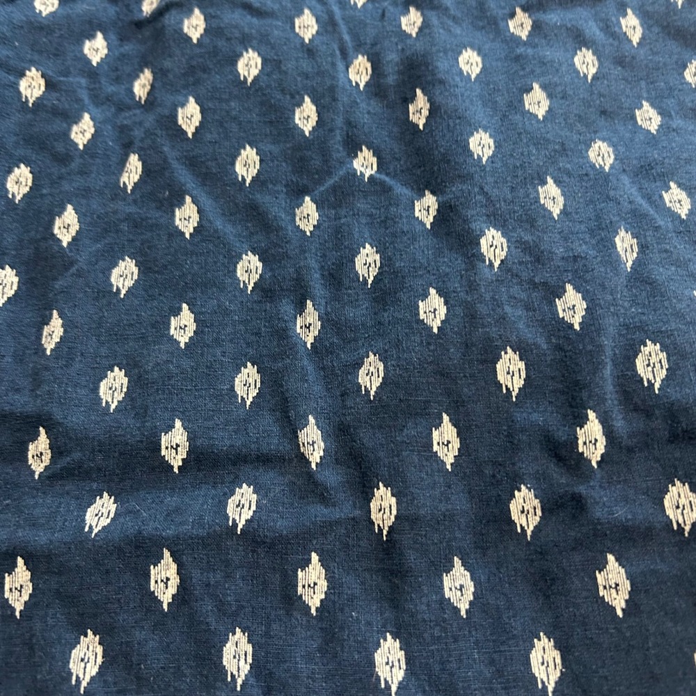 J.Jill Navy Ikat Linen Blend Sleeveless Pintuck Tunic Dress XXL - Picture 8 of 10